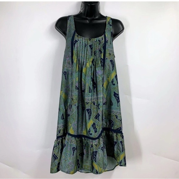 Anthropologie Tiny Medium dark green tier romantic dress size medium - Picture 1 of 5